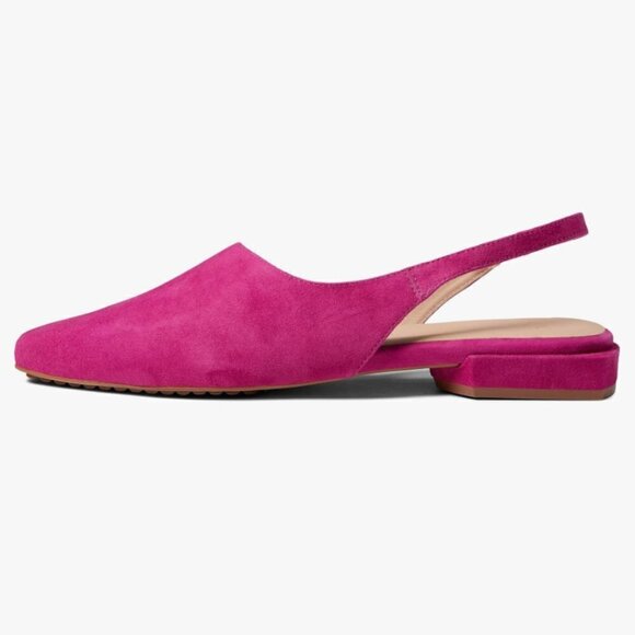 Naturalizer 27 EDIT Avrie Suede Slingback Block Heel Flats - Picture 8 of 9